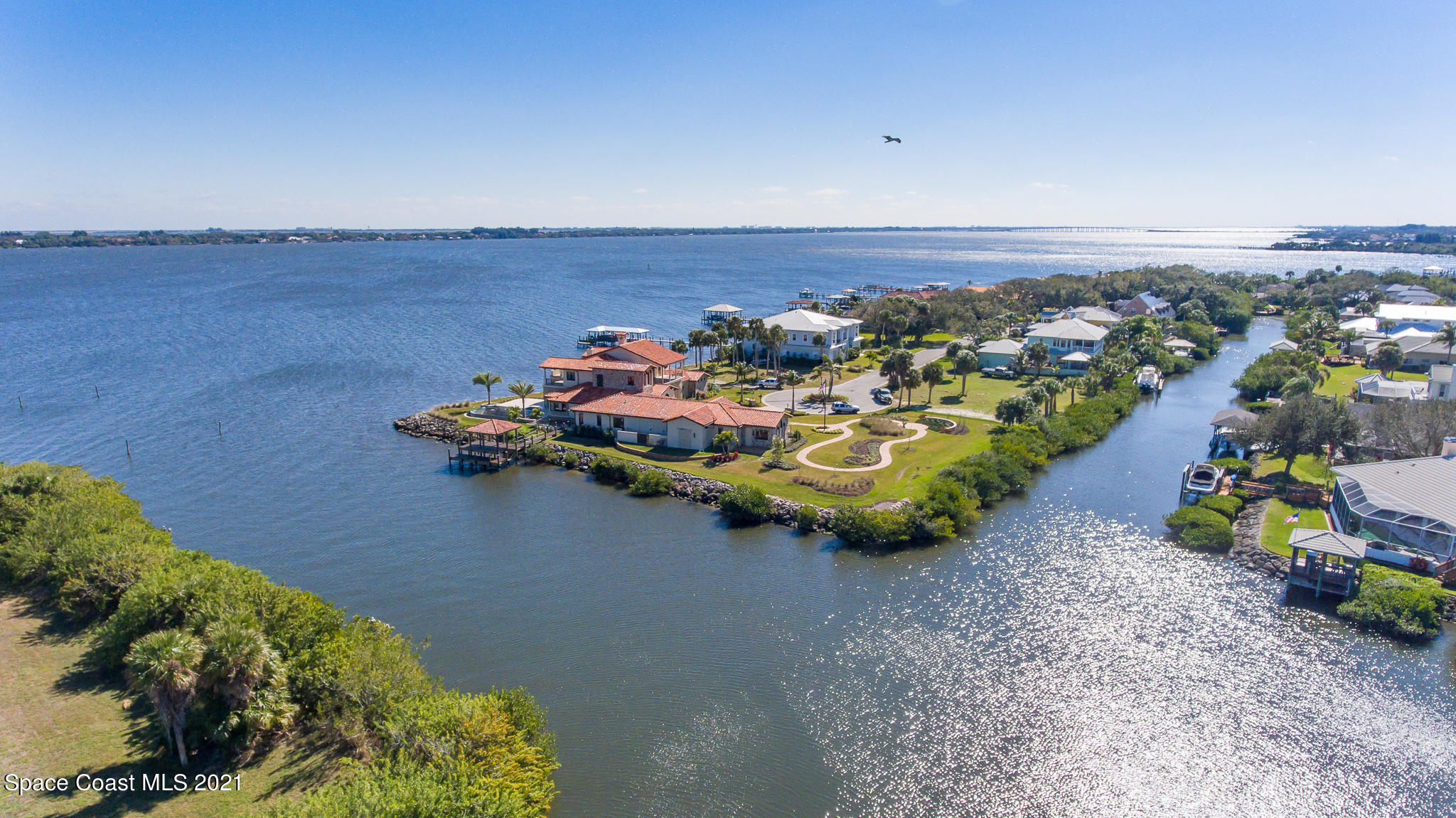 520 Bosun Court Rockledge, FL 32955 - Photo 17 of 20 an aerial view of a house with a garden