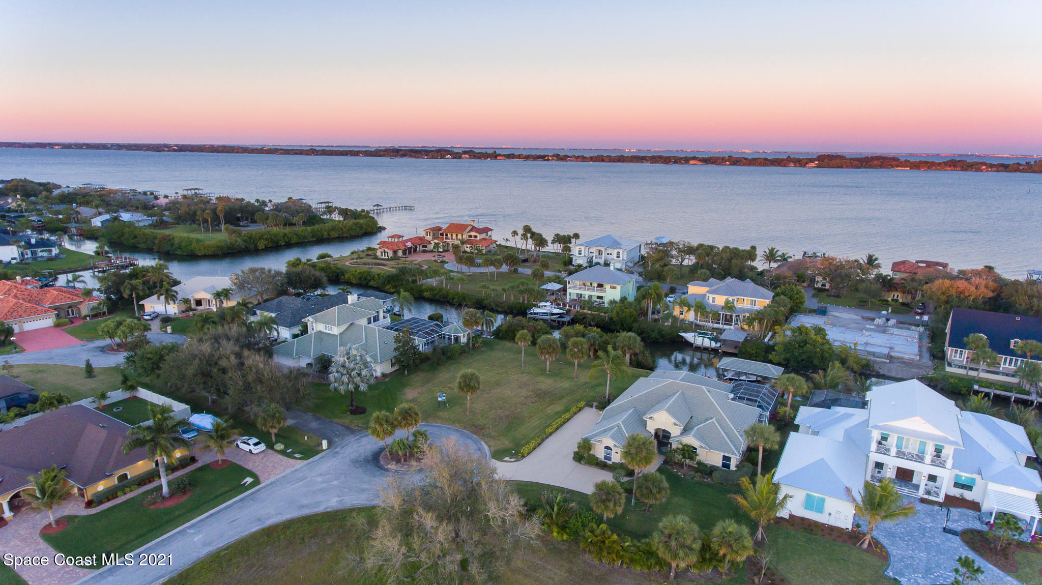 520 Bosun Court Rockledge, FL 32955 - Photo 18 of 20 an aerial view of ocean and residential houses with outdoor space