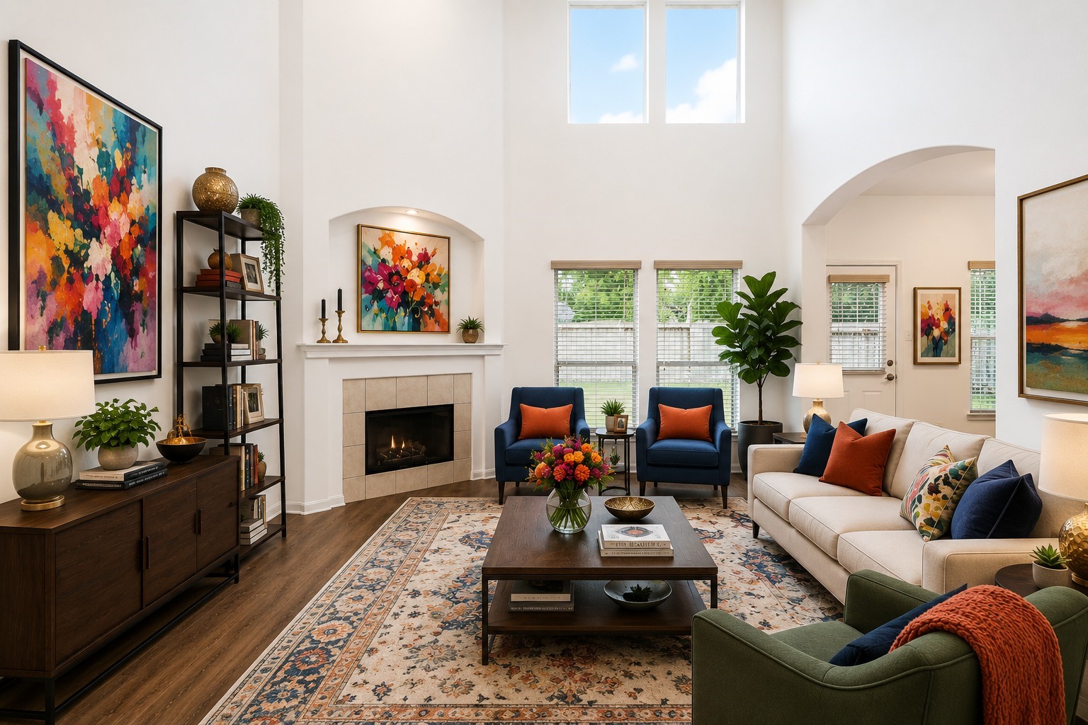 6927 Round Rose Court Spring, TX 77379 - Photo 17 of 37 Staged living room!