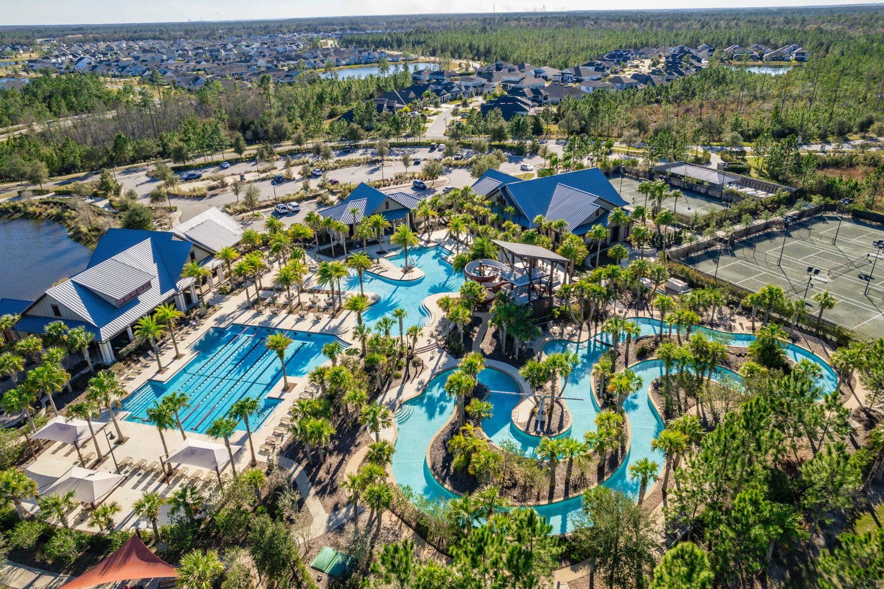 91 Ridgewind Drive St. Augustine, FL 32092 - Photo 41 of 49 an aerial view of residential houses with outdoor space and trees