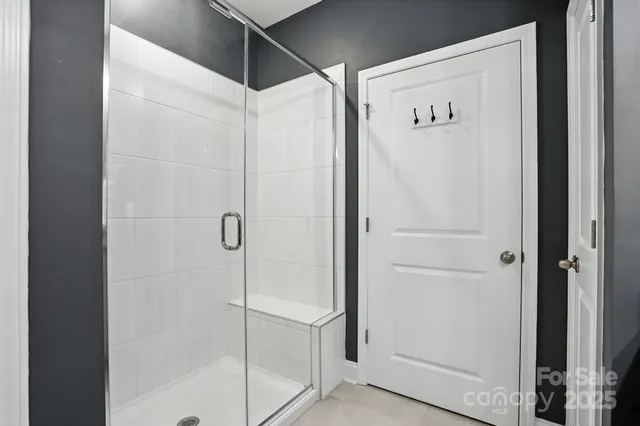 a view of a glass door