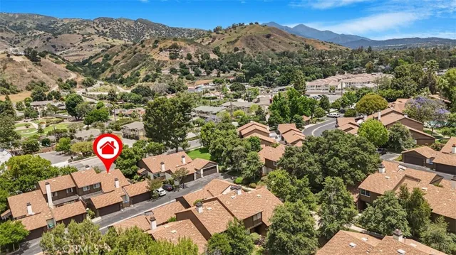 an aerial view of a houses
