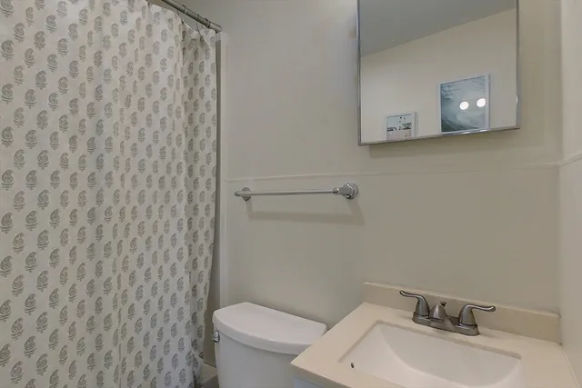 a bathroom with a sink and toilet
