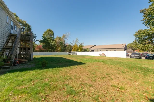 a view of an outdoor space and swimming pool