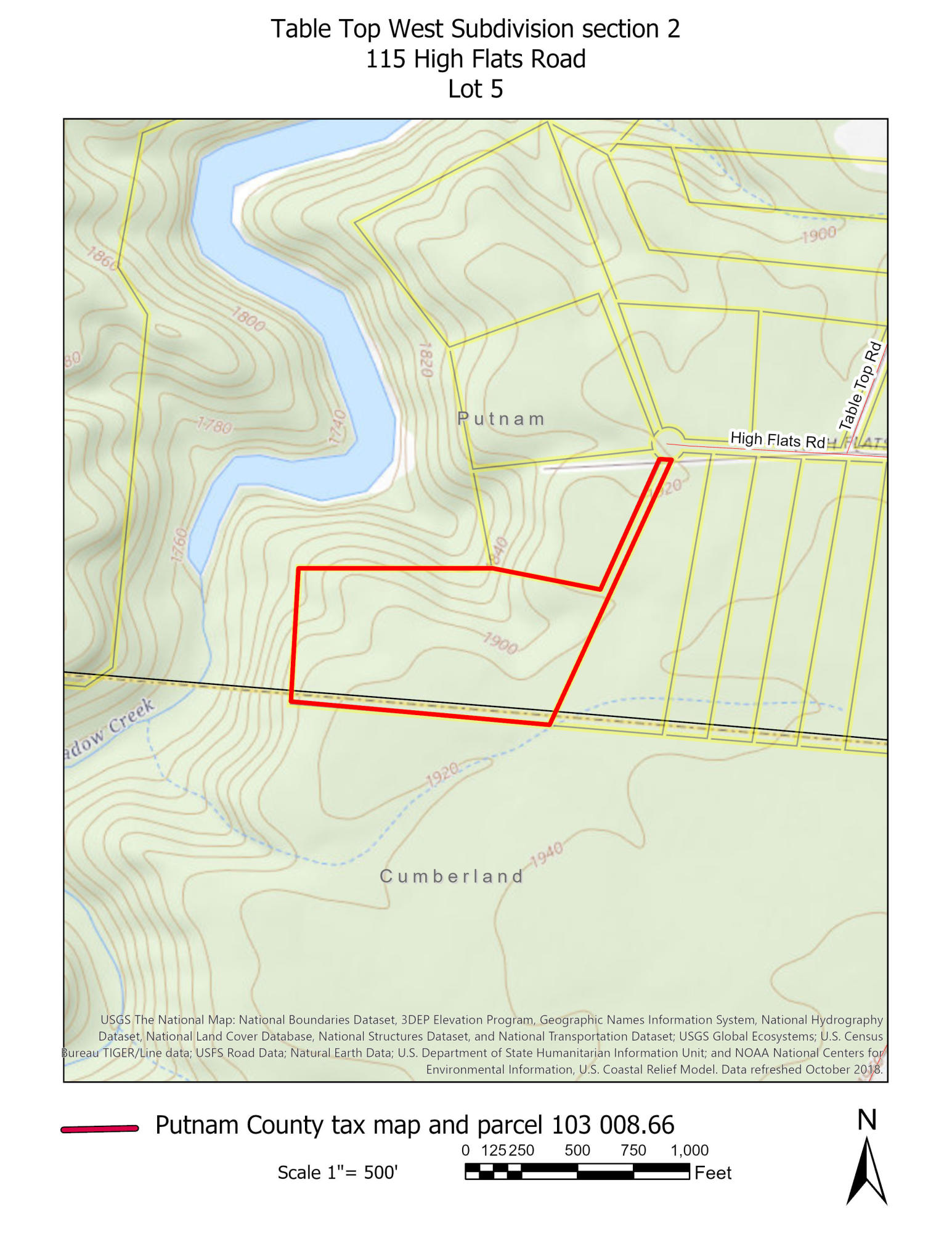 115 High Flats Road Monterey, TN 38574 - Photo 2 of 20 Topo TTW sec 2 lot 5