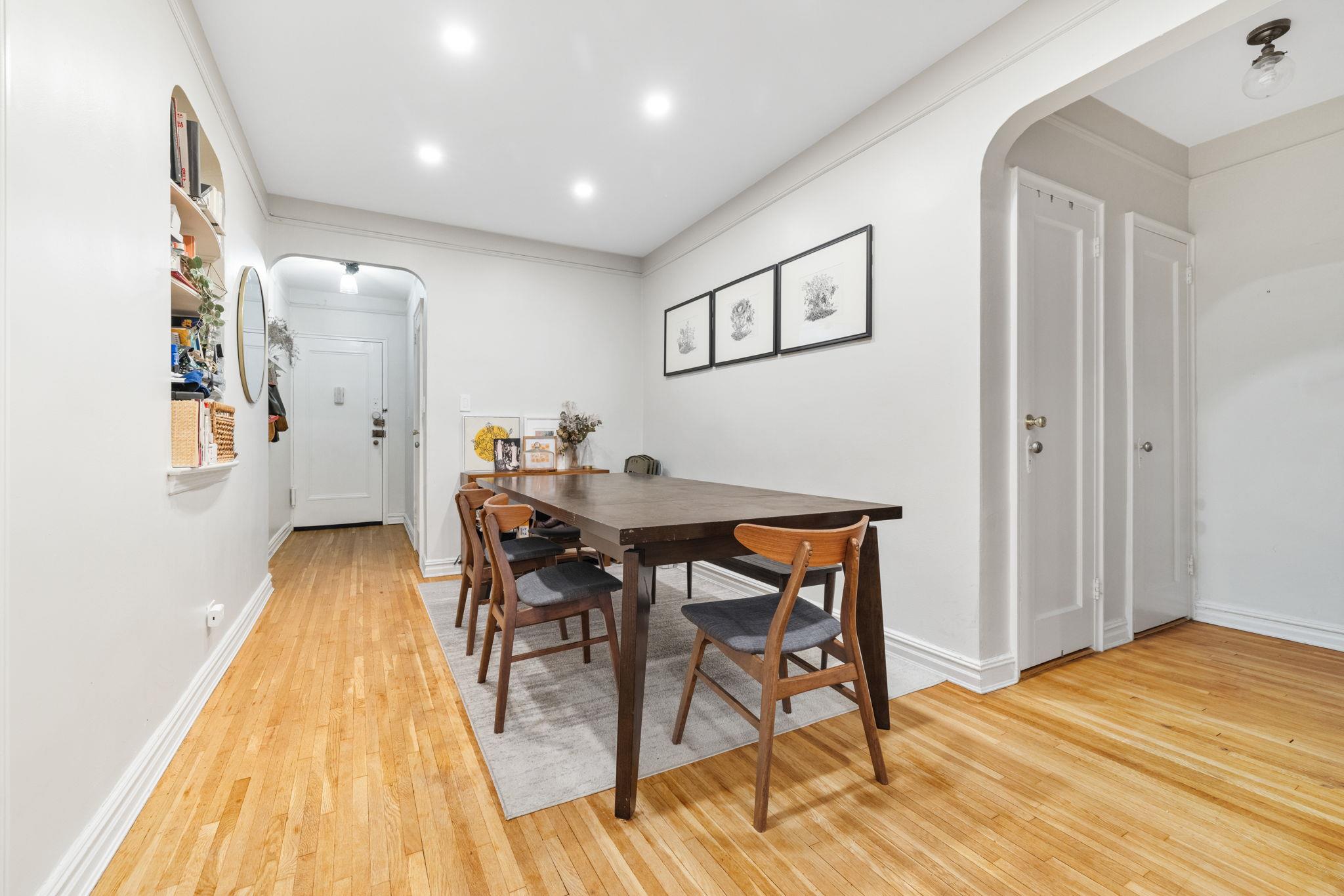 99-45 67th Road, Unit 308 Queens, NY 11375 - Photo 9 of 19 Dining space with light hardwood / wood-style floors