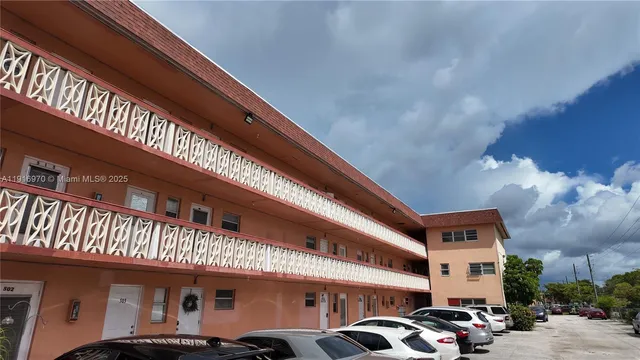 a front view of a building