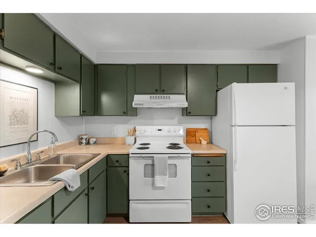 a kitchen with a sink a stove and refrigerator