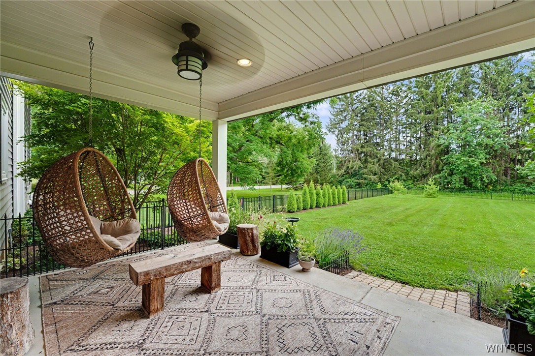 6600 Dye Road Newstead, NY 14001 - Photo 13 of 50 Side porch angle; one of three porches to the home