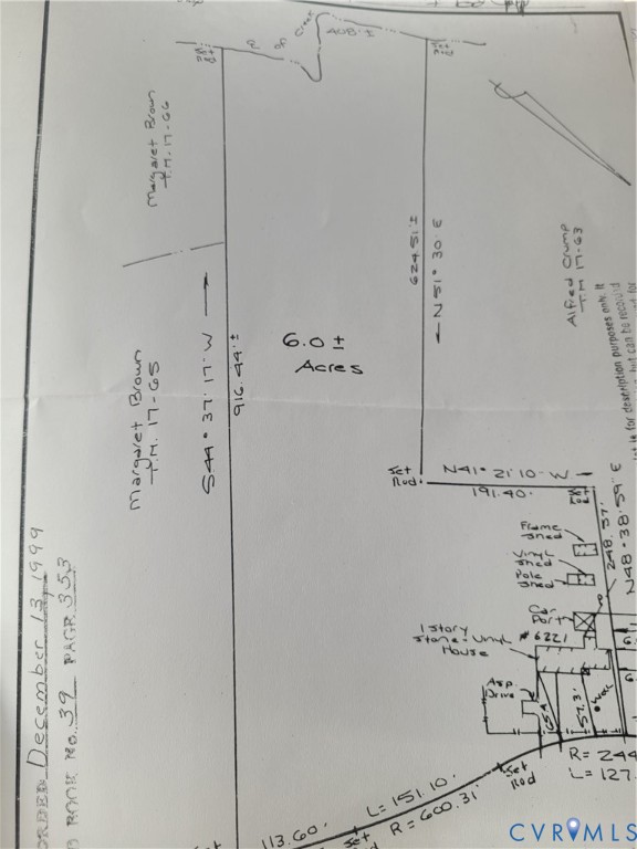 6221 Sturgeon Point Road Providence Forge, VA 23140 - Photo 26 of 26 Survey Plat. Delineating property boundaries, acre