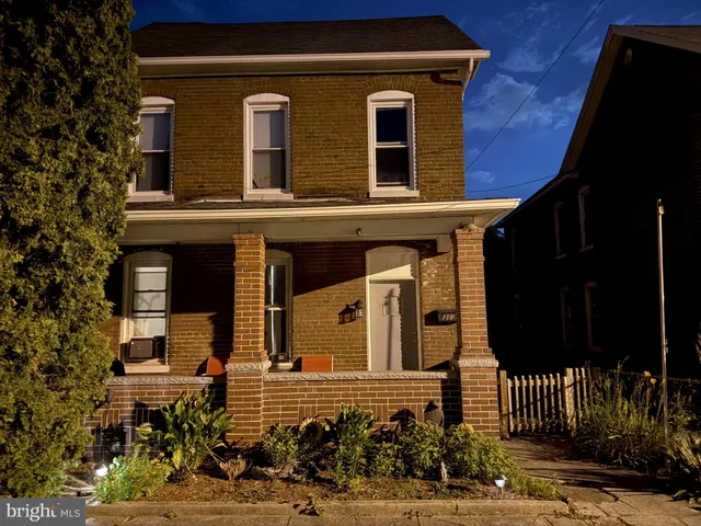 a front view of a house