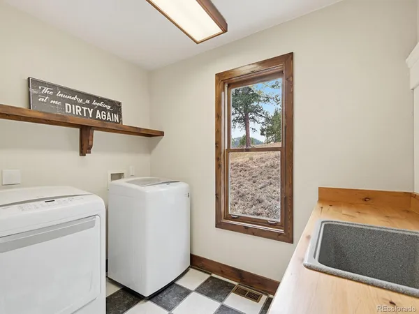 a view of balcony and yard