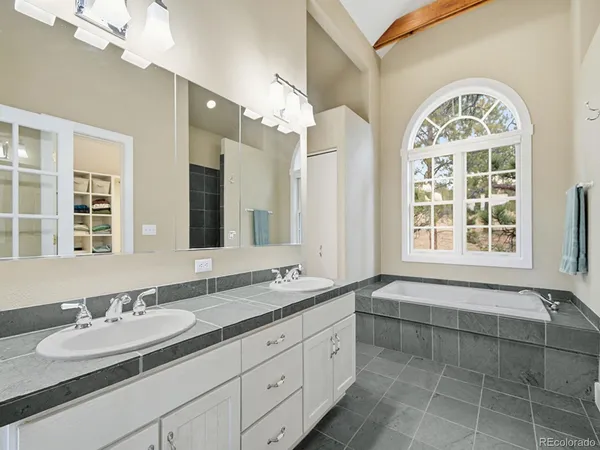 a view of a lush green hillside and a houses