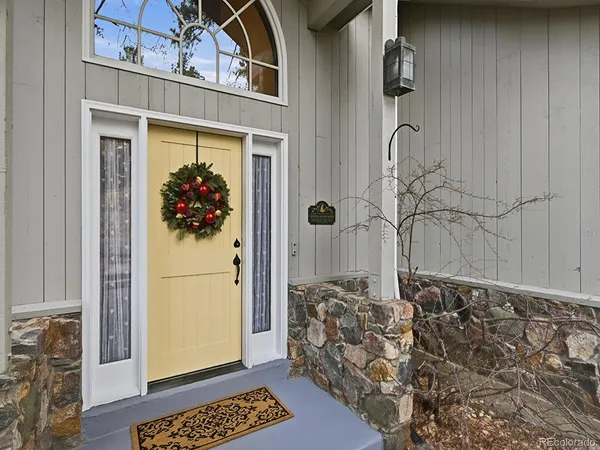 a view of a swimming pool in the backyard