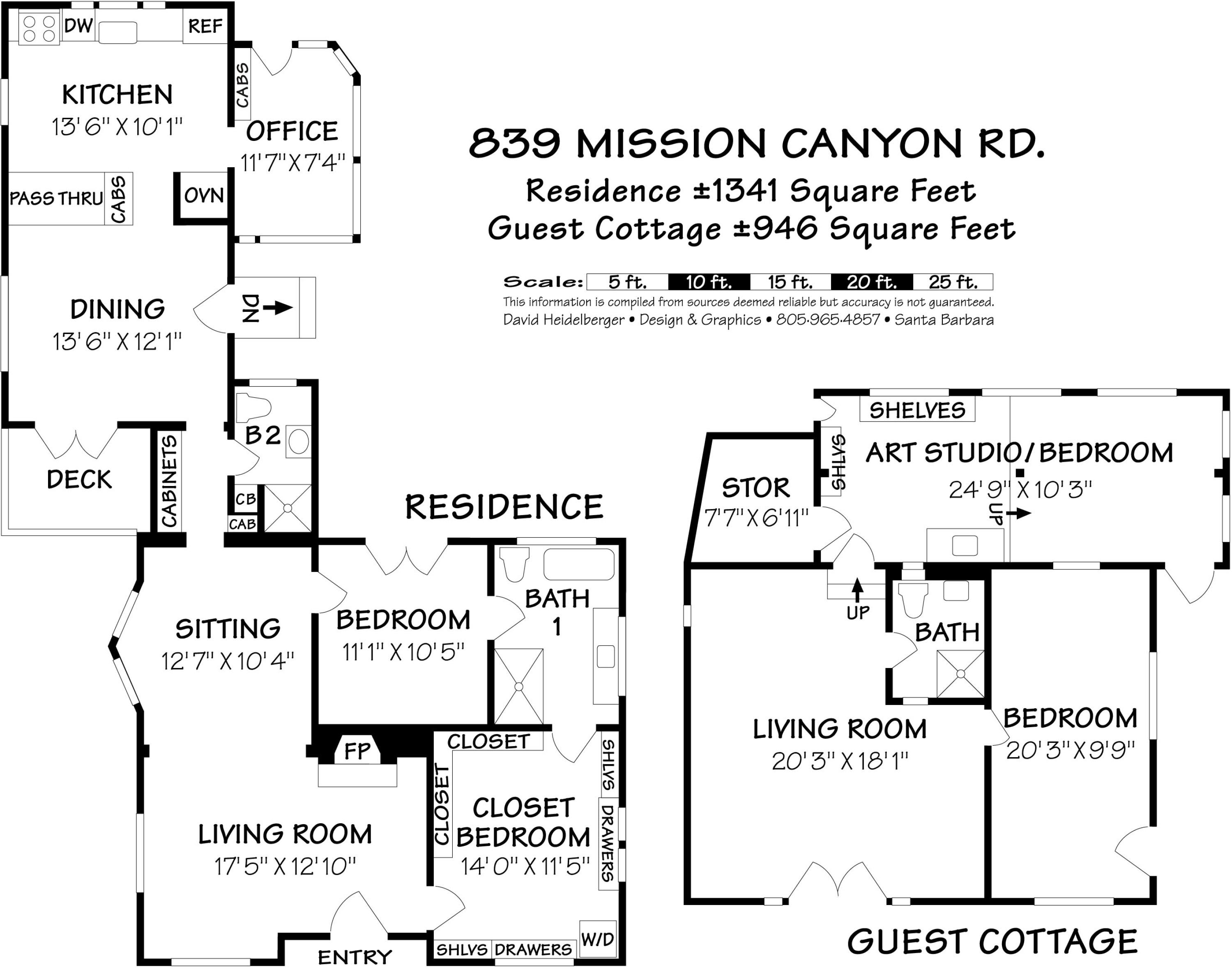 839 Mission Canyon Road Santa Barbara, CA 93105 - Photo 22 of 22 Floorplan