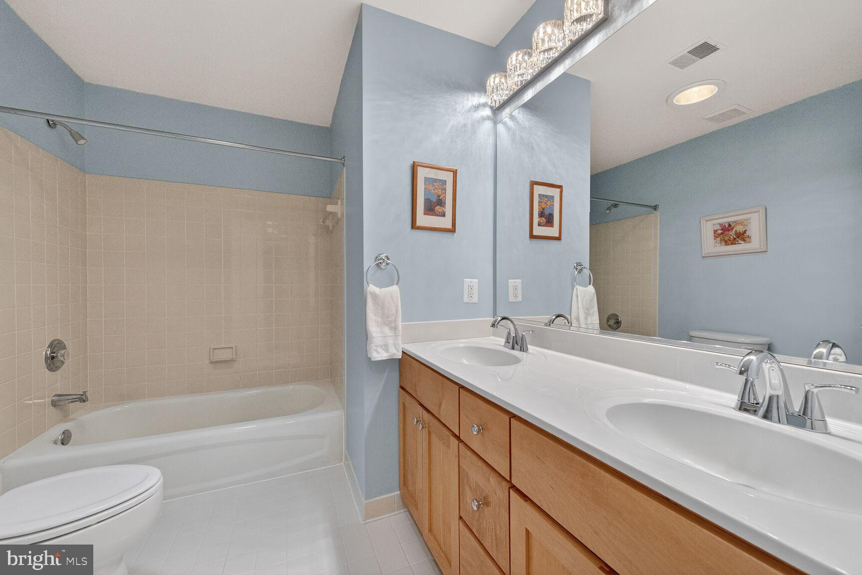 15371 Limestone School Road Leesburg, VA 20176 - Photo 35 of 71 Upper level hall bathroom with dual vanities.