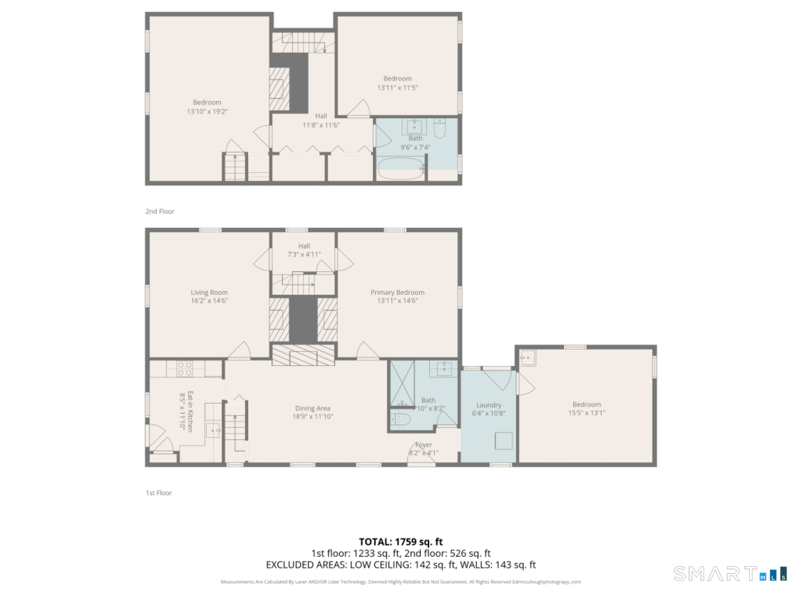 59 Hidden Lake Road Haddam, CT 06441 - Photo 40 of 40 First & second story floor plans for the 18th century cape.