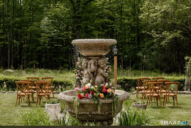 a view of a chairs and table in a patio