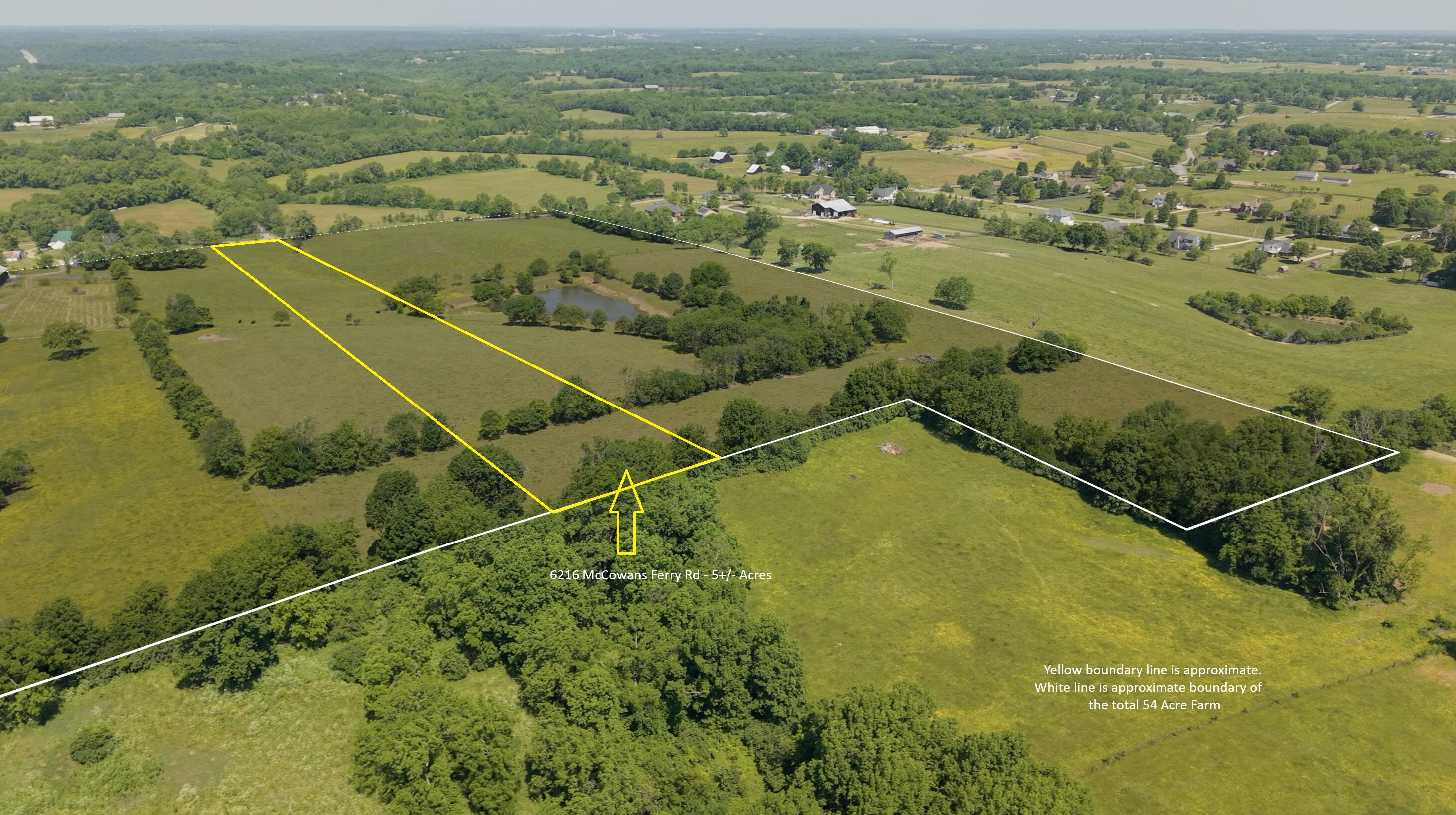 6216 McCowans Ferry Road Versailles, KY 40383 - Photo 3 of 3 Back Aerial of 6216 McCowans Ferry Road