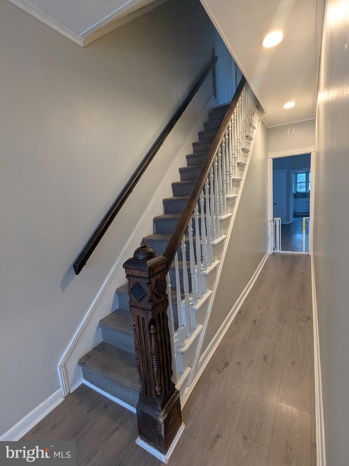 4133 Penn Avenue Sinking Spring, PA 19608 - Photo 29 of 53 a view of staircase with wooden floor and white walls