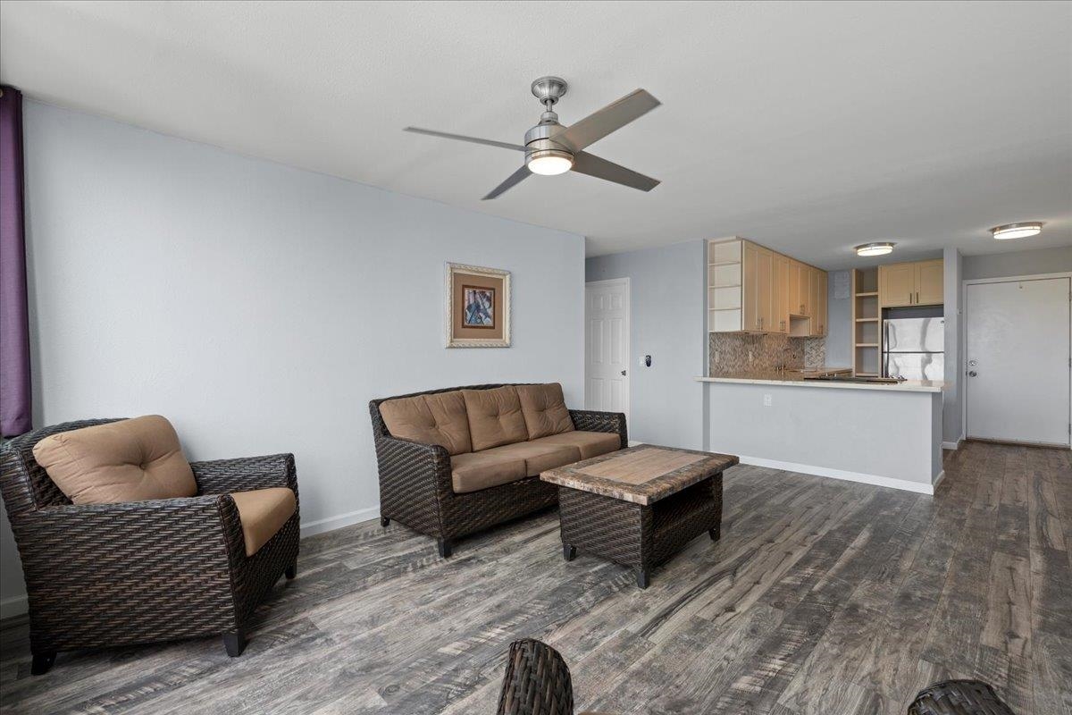111 Kahului Beach Road, Unit D412 Kahului, HI 96732 - Photo 17 of 37 a living room with furniture and a view of kitchen
