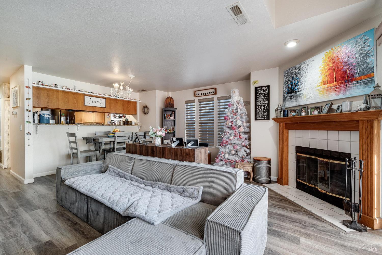 590 Laurel Grove Circle Santa Rosa, CA 95407 - Photo 30 of 44 a living room with furniture and a fireplace