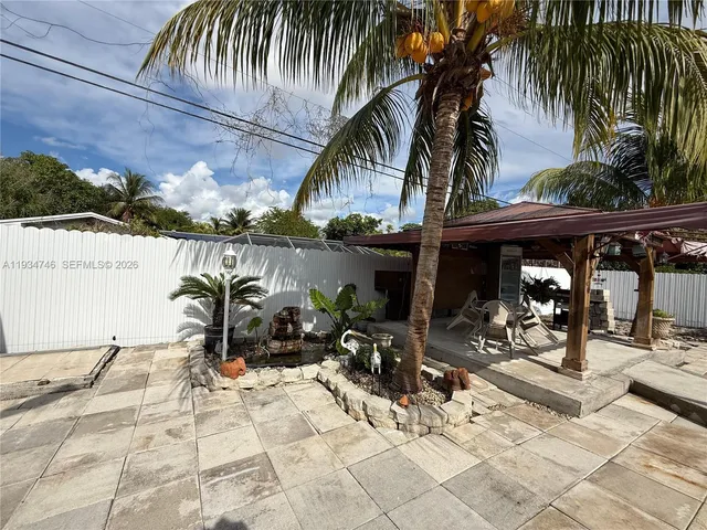 a view of outdoor space with seating area