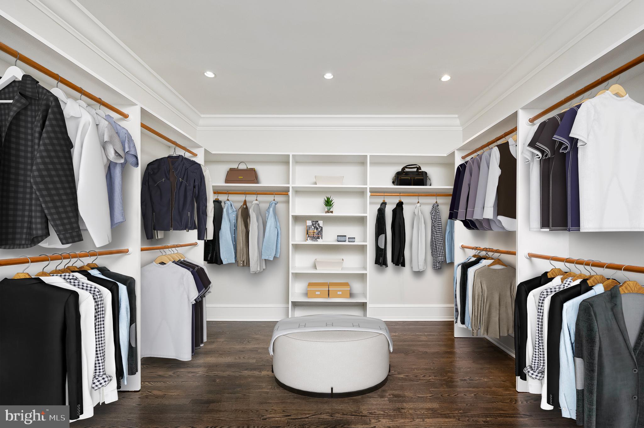 2913 University Terrace Northwest Washington, DC 20016 - Photo 34 of 46 a view of walk in closet with clothes and shoes