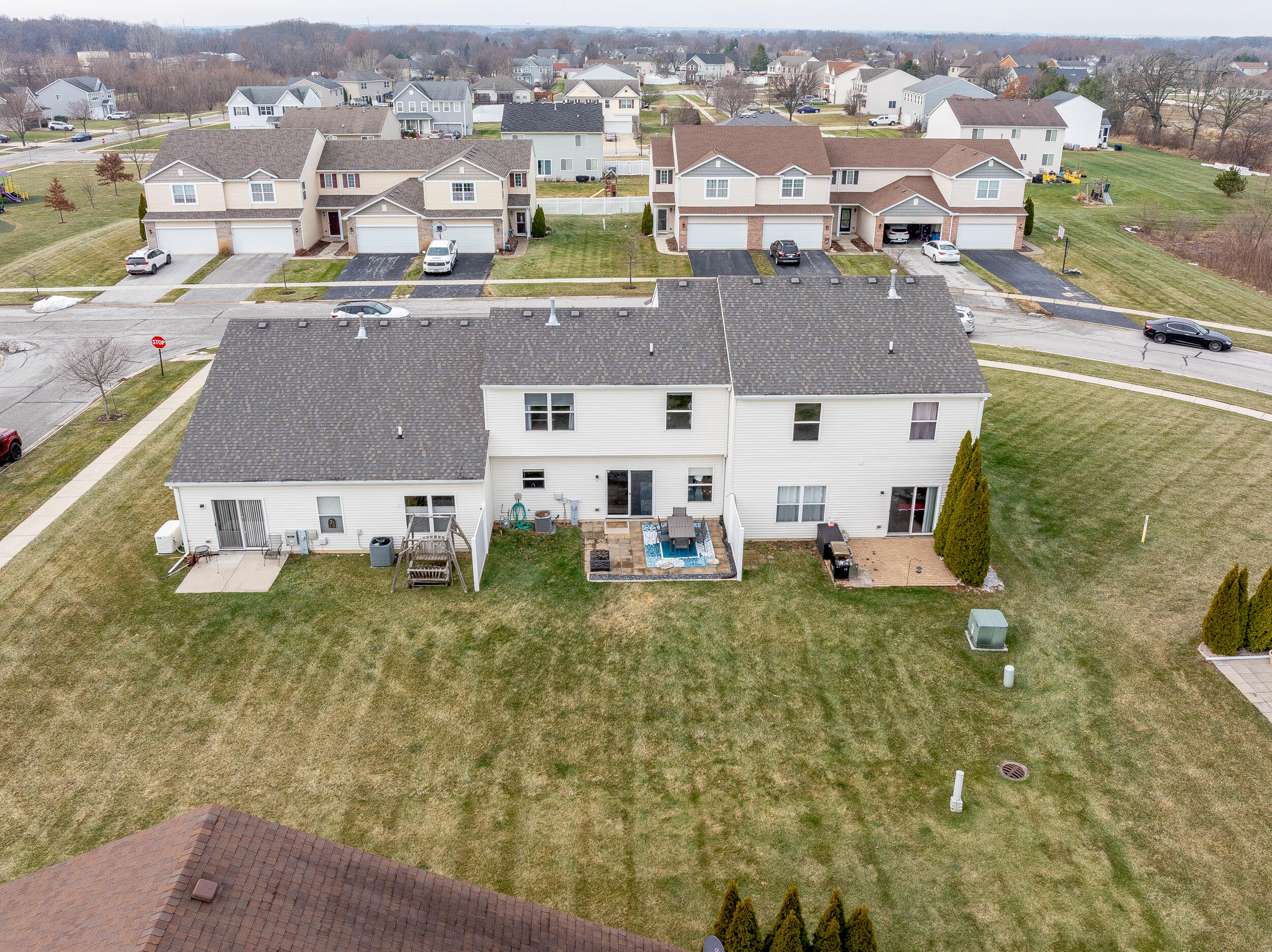 11165 Orange Street Crown Point, IN 46307 - Photo 26 of 33 an aerial view of residential houses with outdoor space