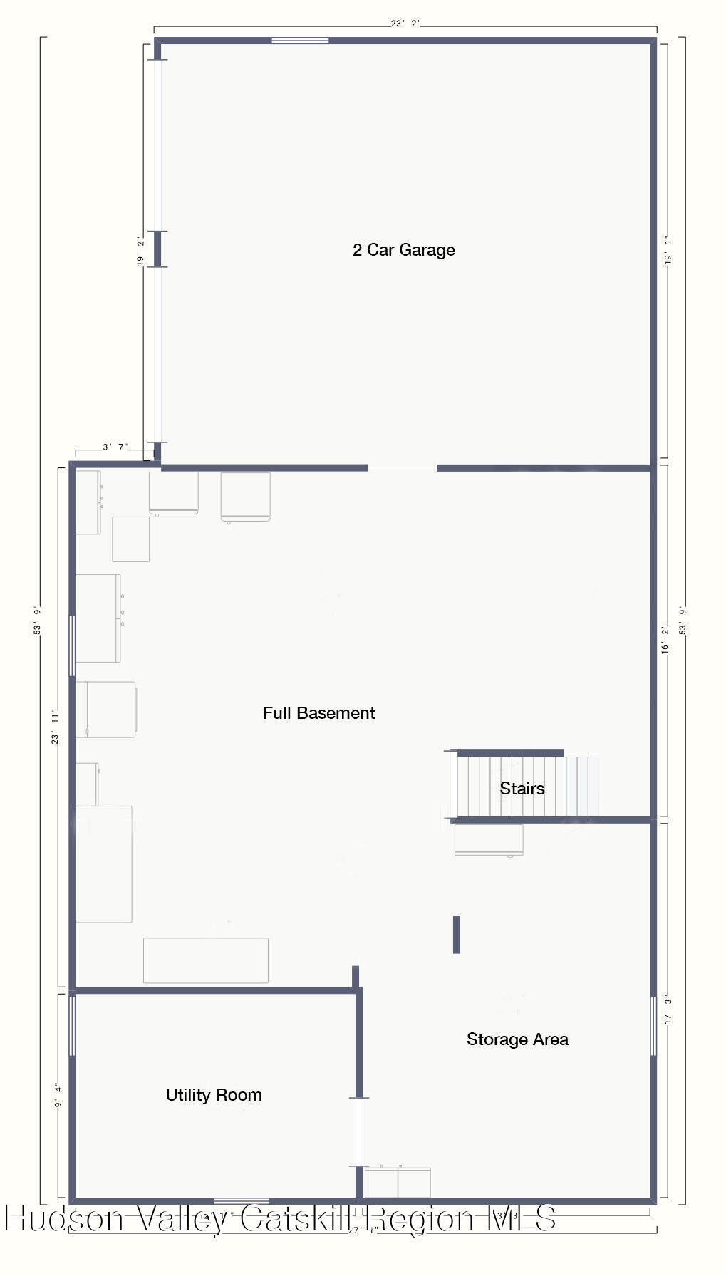 782 Freedom Plains Road Poughkeepsie, NY 12603 - Photo 41 of 41 Basement Floorplan - 782 Freedom Plains