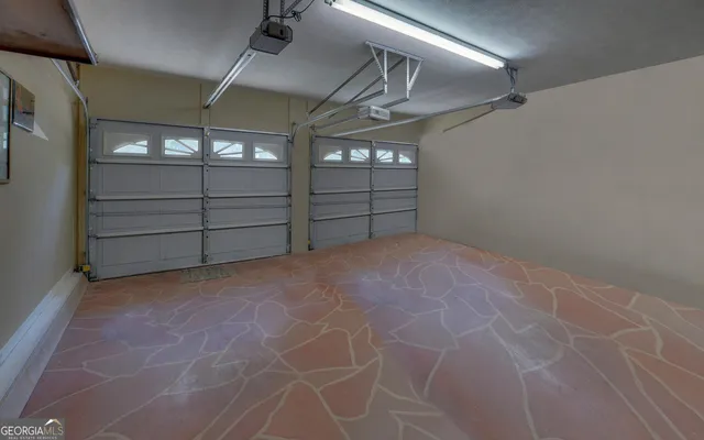 a view of a empty room with storage