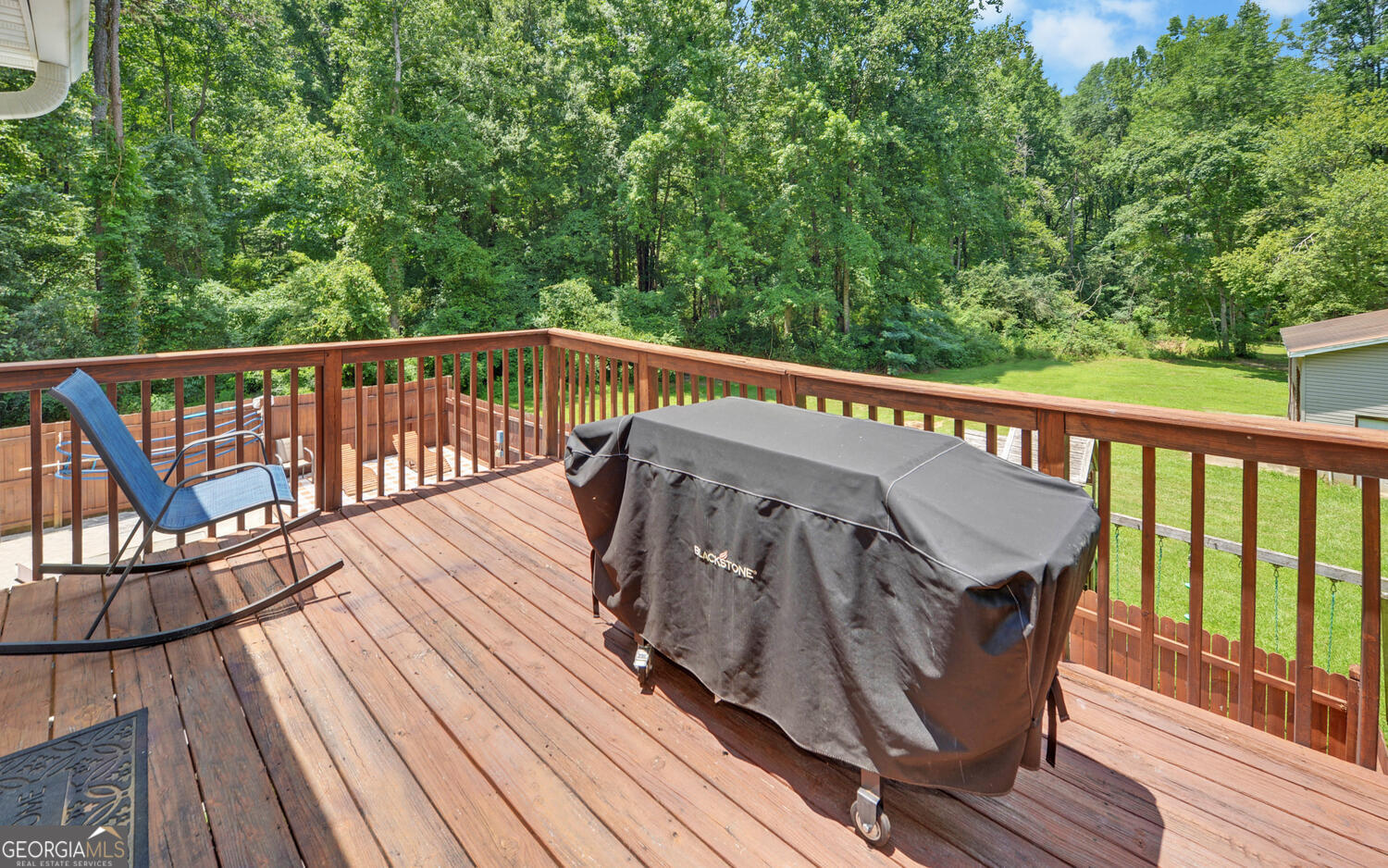 46 Cedar Ridge Drive Toccoa, GA 30577 - Photo 24 of 48 a view of balcony with wooden floor and outdoor seating