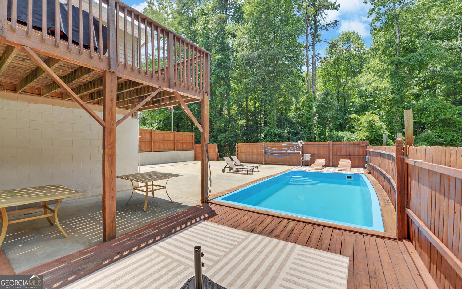 46 Cedar Ridge Drive Toccoa, GA 30577 - Photo 40 of 48 a view of deck with wooden floor and seating space
