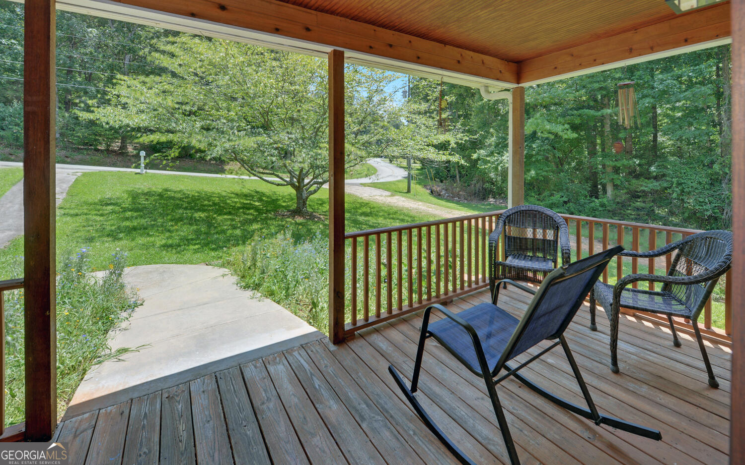 46 Cedar Ridge Drive Toccoa, GA 30577 - Photo 4 of 48 a view of a two chairs in the deck