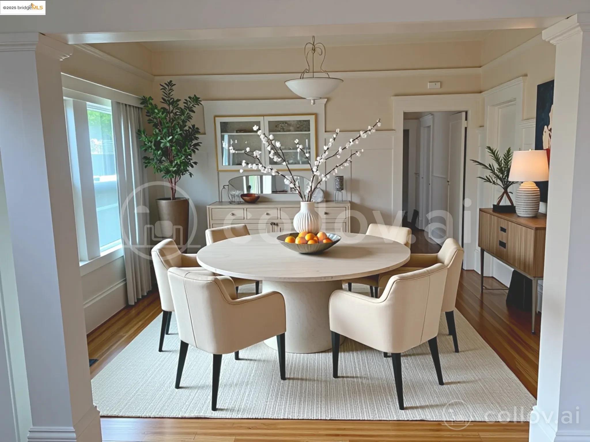 1028 61st Street Oakland, CA 94608 - Photo 8 of 28 a view of a dining room with furniture window and wooden floor