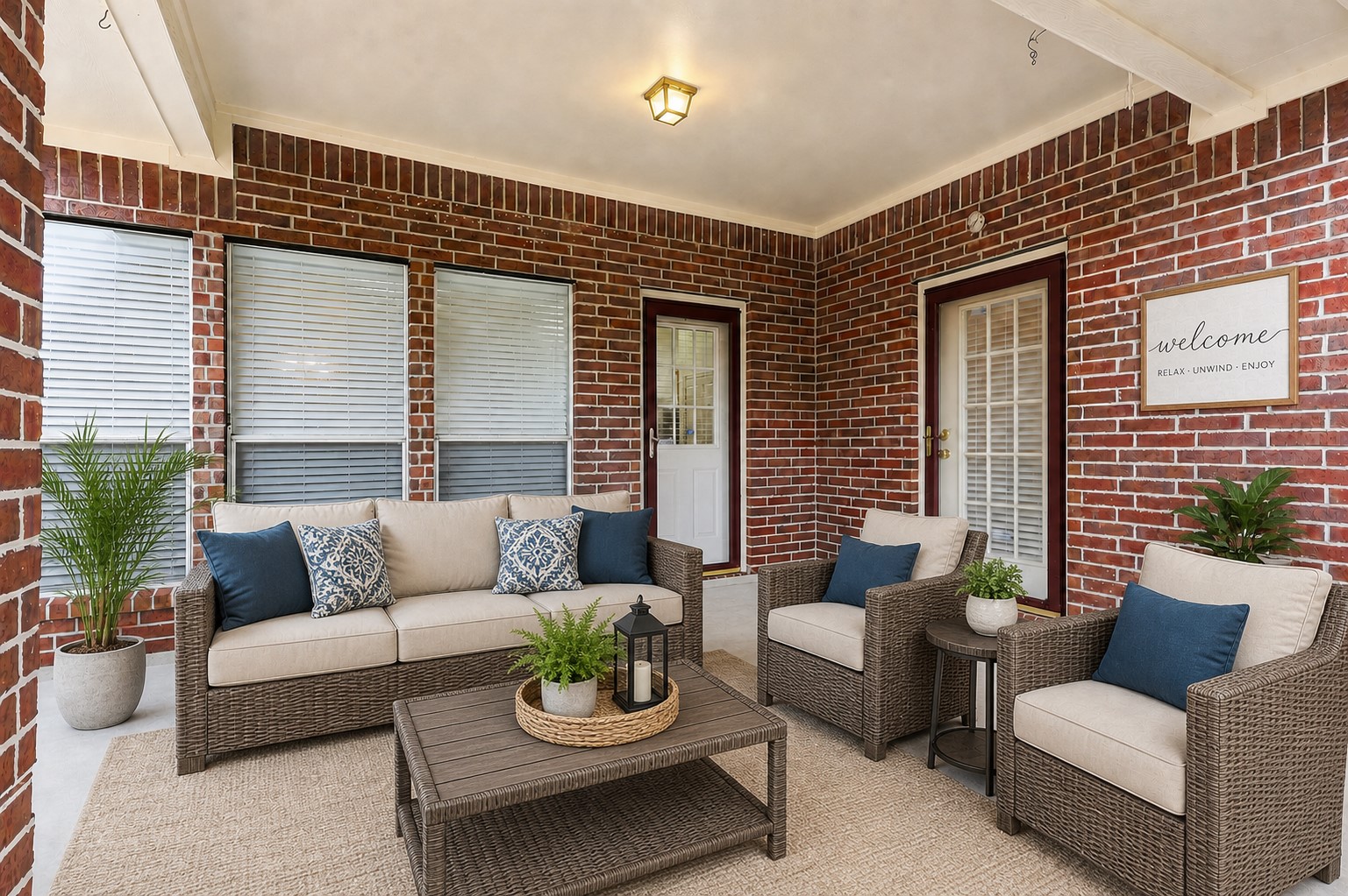 5815 Pheasant Ridge Lane Houston, TX 77041 - Photo 36 of 43 Step outside to your covered patio and enjoy peaceful outdoor living with the convenience of direct access to the private primary suite—perfect for morning coffee or evening relaxation. Photo is Virtually Staged