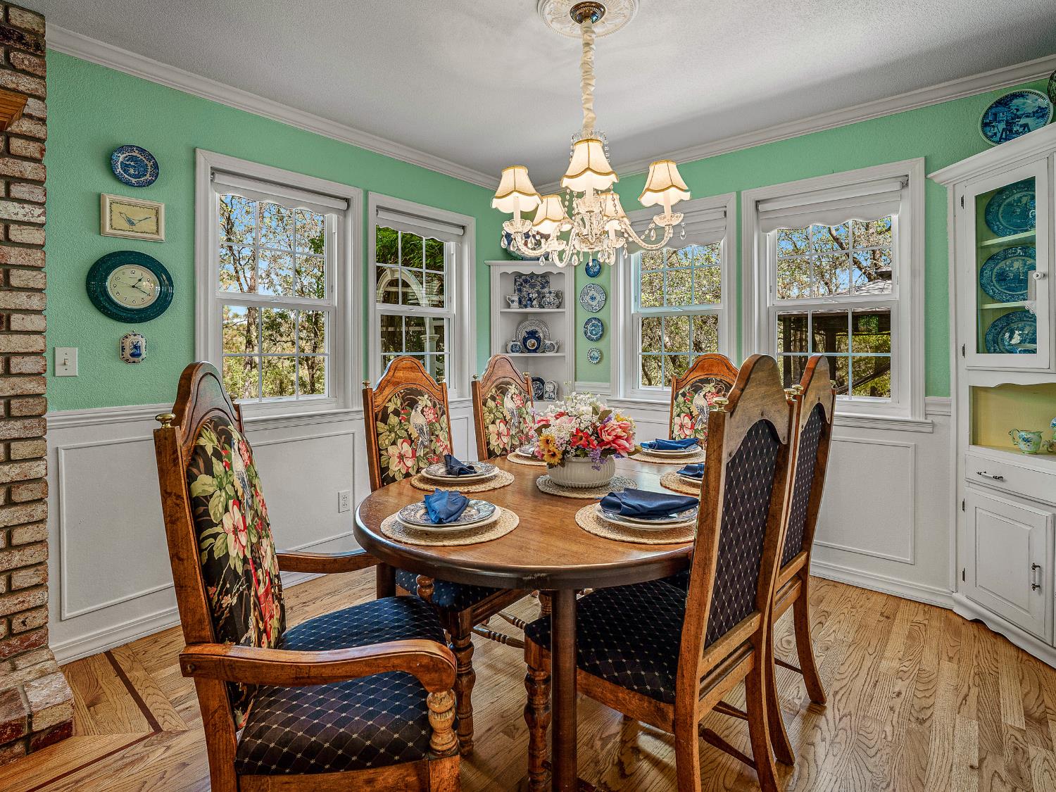 4711 Meadowview Acres Road Cool, CA 95614 - Photo 11 of 68 Formal Dining Room with built-in cabinets & wainscotting