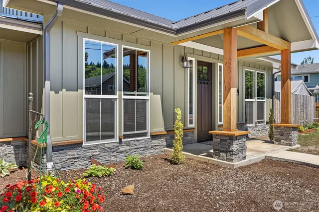 a front view of a house