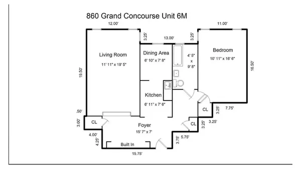 $279,000 | 860 Grand Concourse, Unit 6M | Concourse Village