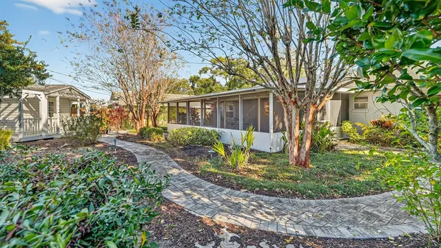 a view of a porch with chairs