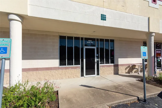 a view of a entryway door front of house