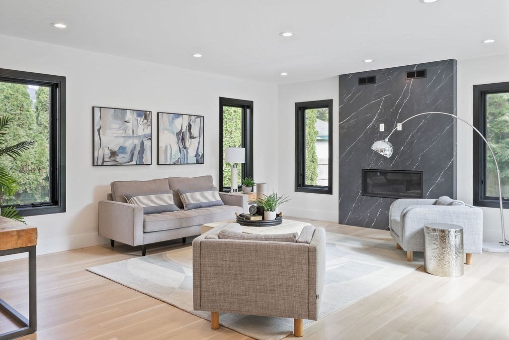 108 Bradford Street Needham, MA 02492 - Photo 15 of 42 a living room with furniture and wooden floor