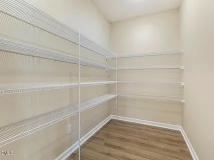 a view of a room with empty racks