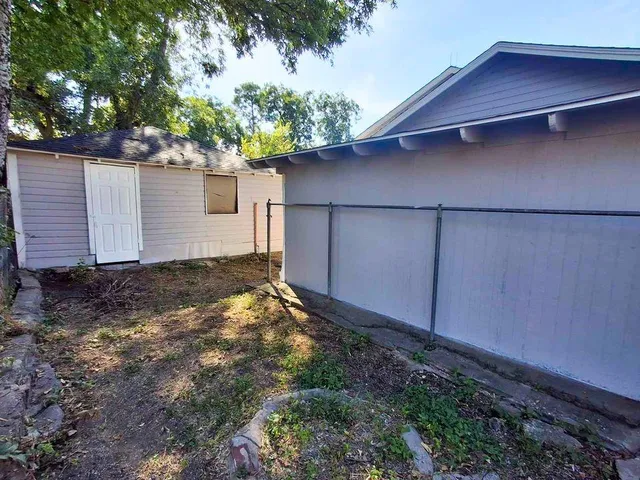 a backyard of a house