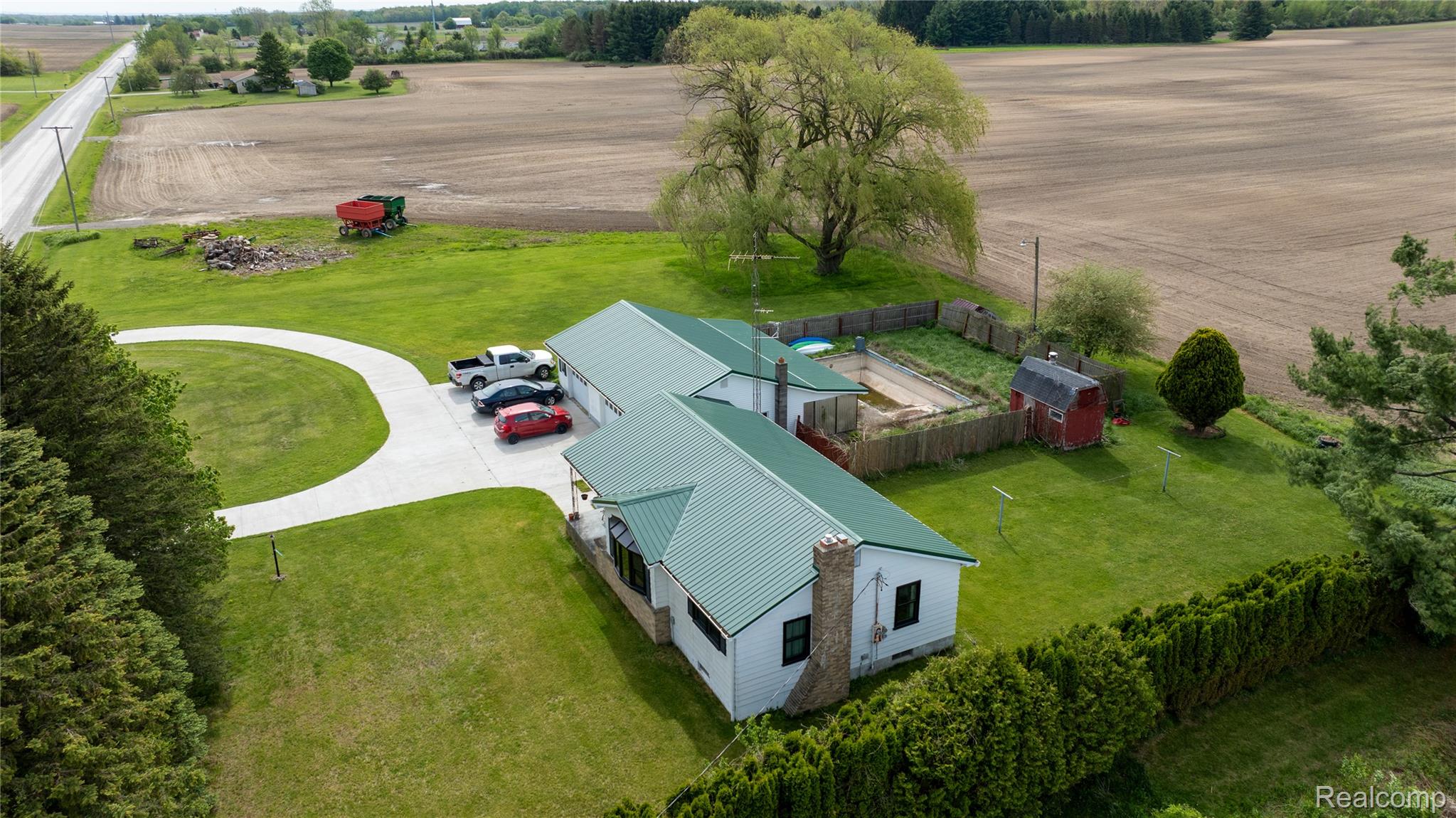 6373 Norman Road Jeddo, MI 48032 - Photo 29 of 32 Aerial view of sparsely populated area