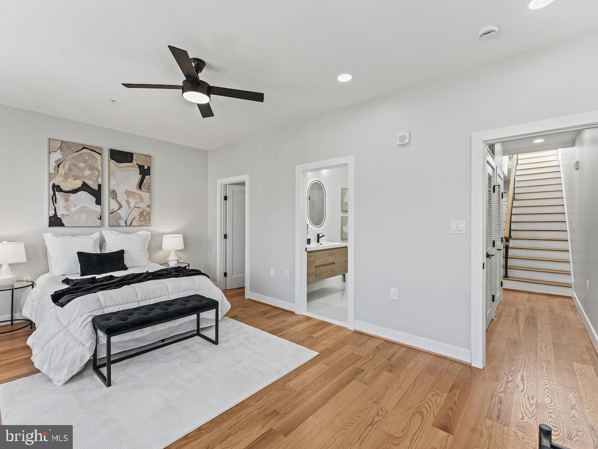 4318 7th Street Northwest, Unit 2 Washington, DC 20011 - Photo 3 of 33 Modern serenity in a stylish bedroom.