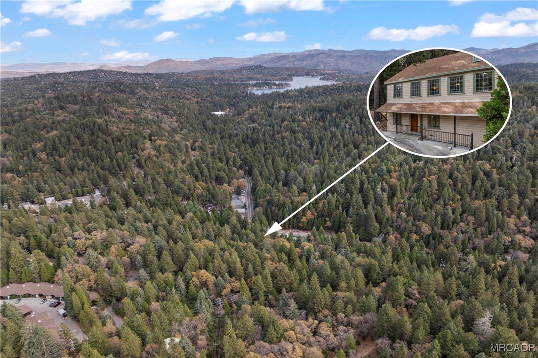 26791 Highway 189 Twin Peaks, CA 92391 - Photo 38 of 39 an aerial view of a highlighted house