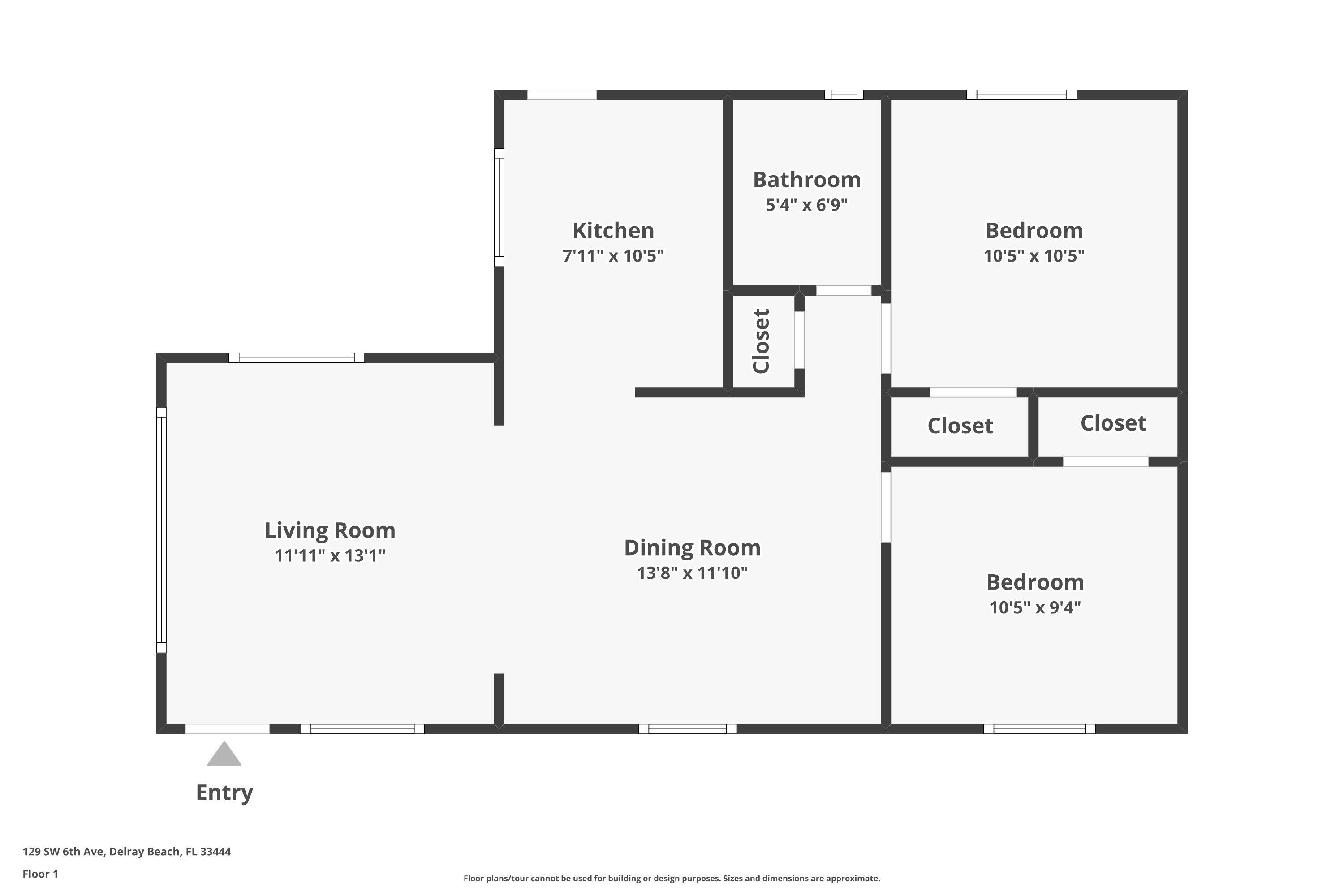 129 Southwest 6th Avenue Delray Beach, FL 33444 - Photo 32 of 33 Floor Plan Unit 1