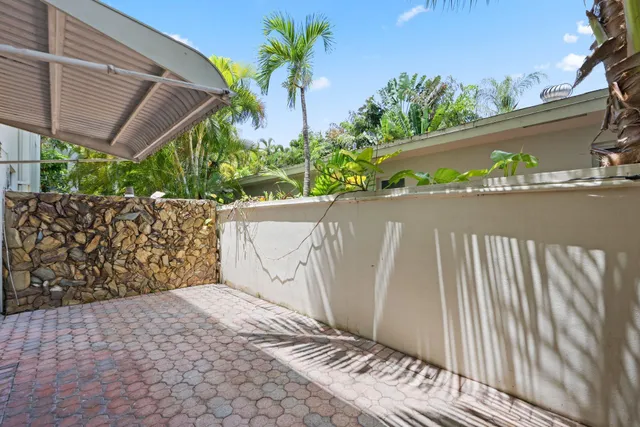 a view of a wooden door