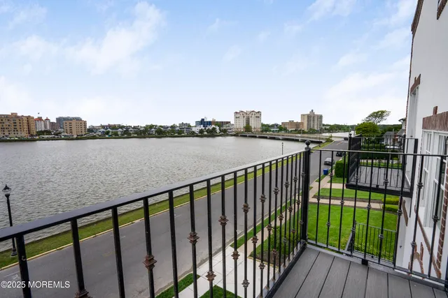 a view of city from a balcony